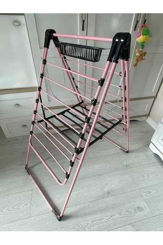 Sobapark Pembe Renkli Kanatlı Kurutmalık Elbise Çamaşır Kurutmalı Pembe - Siyah