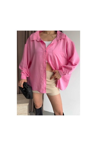 Unika Boutique Salaş Stil Gömlek Pembe