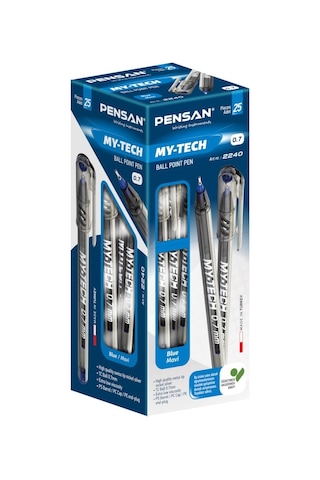 Pensan My-Tech Mavi Akışkan Tükenmez Kalem 25'li Paket