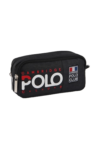 Cambridge Polo Club Normcore Unisex Çift Bölme Kalemlik Siyah