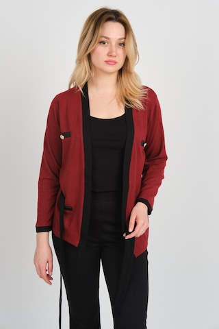 Sistas Kadın Belden Bağlama Detaylı Süs Cepli Ceket 23955 Bordo Bordo