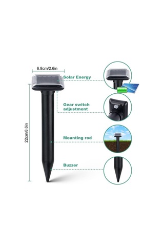 Maoyaya 2 Adet Güneş Ultrasonik Kedi Kovucu, Fare Ultrasonik Kovucu, Su