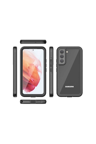 Goocamp Galaxy S22 Plus Uyumlu 1-1 Su Geçirmez Uyumlu-siyah Siyah