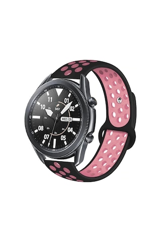 Galaxy Watch 46mm 22mm Krd-02 Uyumlu Mkst Kordon-siyah-rose Gold