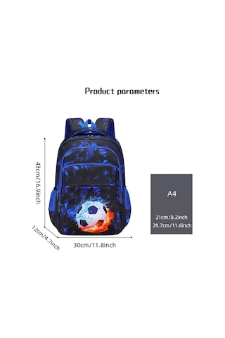 Dream011 Mavi 3 Adet Sırt Çantası Yıldızlı Gökyüzü Deseni Büyük Kapasiteli Hafif Çift Omuz Askılı Seyahat Çok Fonksiyonlu Üniversite MAvi