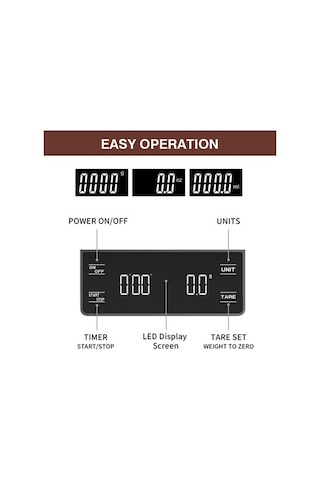 Novahub Dijital Lcd Mutfak Ölçeği, 0.3-3000g, Timer Fonksiyonlu Siyah