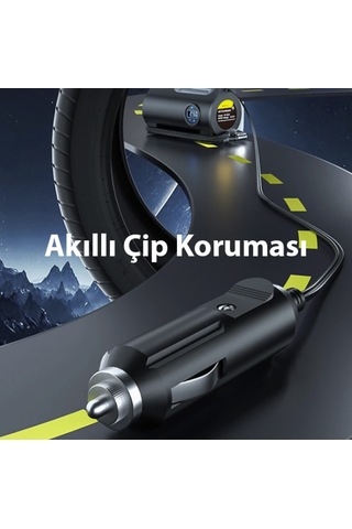 Ultra Güçlü Digital Lastik Şişirme Araç Kompresörü Araba Kamyon Tır Otobüs İçin 150 Psi