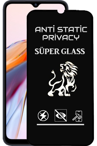 Xiaomi Uyumlu Redmi 12c Tam Kaplayan Anti Statik Hayalet Süper Cam Ekran Koruyucu
