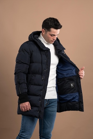 Sir Regular Fit Kapşonlu Astarlı Uzun Kalın Şişme Mont 001