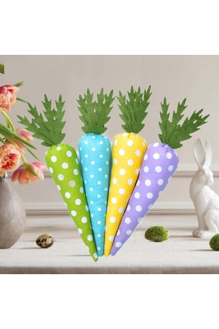 Pazly Süslemeleri Suntek Polka-dot-serisi Paskalya Oturma Havuç 4x Cs