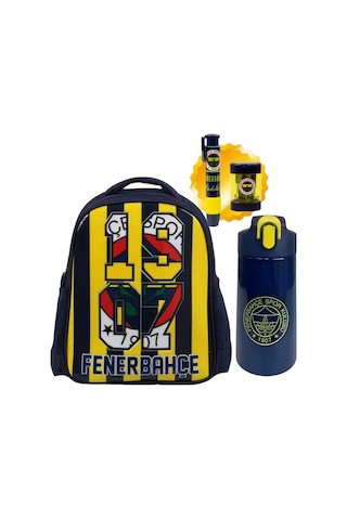 Lisanslı Anaokulu Çantası& Çift Gözlü Kalem Çantası - Çelik Matara 500 Ml 8 Çok Renkli