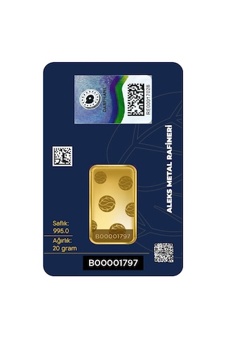 Agakulche 20 Gr 995 24 Ayar Amr Külçe Altın