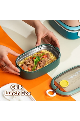Posima 3114-2 Stainless Steel Vakumlu Lunch Box Sefer Tası  Yeşil