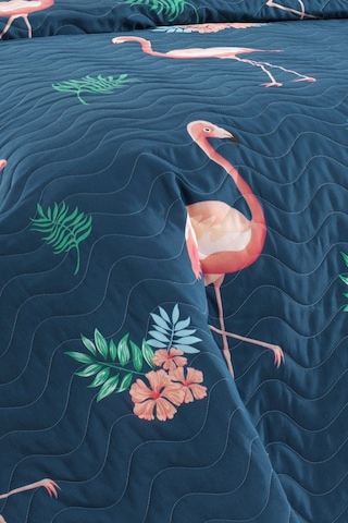 Enlora Home Kapitone Yatak Örtüsü Seti Çift Kişilik Bigfilamin Laci Lacivert