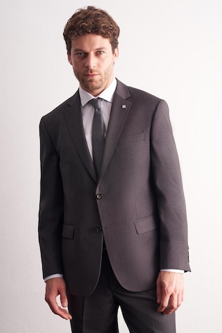 İmza Kahverengi Mono Yaka Kendinden Desenli Esnek Bel 4 Drop Comfort Fit Takım Elbise 1001255169 Kahverengi