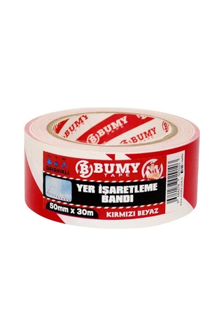 Işaretleme Bandı Kırmızı - Beyaz 50 Mm X 30 Mt 1