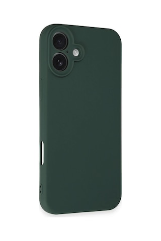 Newface - 900 - iPhone Uyumlu 16 Plus Kılıf Nano İçi Kadife Silikon - - Csmo-tex - Koyu Yeşil