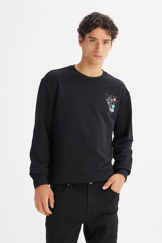 Lee Pamuklu Regular Fit Normal Kesim Bisiklet Yaka Siyah Erkek Sweatshirt L2520361001 Siyah