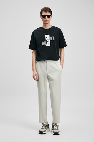 Lufian Carl Modern Grafik T- Shirt Siyah Siyah 111020285100100