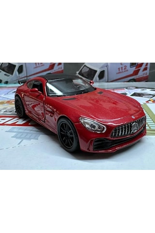Oyuncak Metal Model Araba 1/36 Çek Bırak Mercedes Amg Gtr Kırmızı