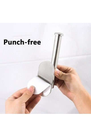 Moly Duvara Monte Paslanmaz Çelik Tuvalet Kağıdı Tutucu, Mutfak Rulo Kağıt Tutucu, Gümüş Renk, Mekan Sağlayan İmalat Gümüş