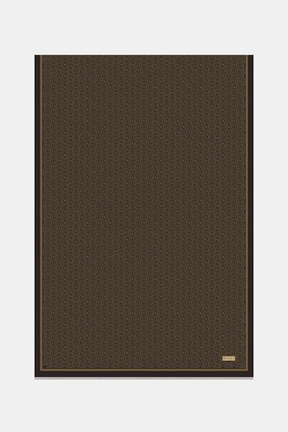 Vakko Twill İpek Şal - Helezon Monogram - Acı Kahve