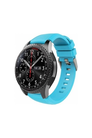 Kordon Kayış Silikon Tırtıklı Turkuaz Samsung Galaxy Watch 3 45mm Galaxy Watch 46mm Gear S3 Classic S3 Frontier Galaxy Watch Active Gear S2 Classic İle Uyumlu Ürün Çok Renkli