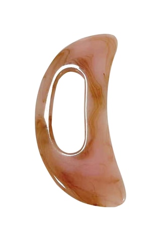 Vkemall Pembe El Tipi Reçine Gua Sha Masaj Aleti, Boyut: 18x6.9 Cm, Hafif Ve Ergonomik Tasarım