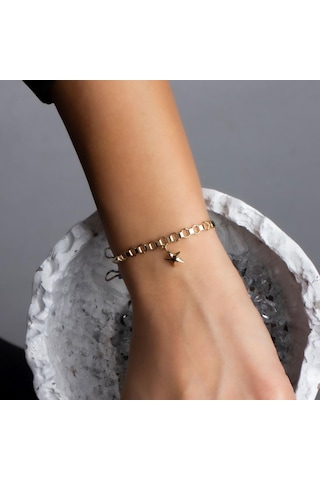 Altın Yıldız Bileklik BL0026 Sarı Altın