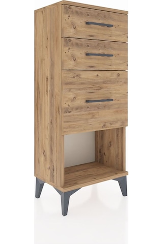 Arges Komodin 3 Çekmeceli 44x30x106 Çam-çam Çam