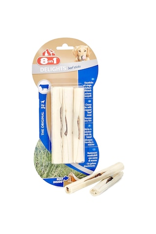 Delights Beef Sticks Sığır Etli Çiğneme Çubukları, 75 Gr Köpek Ödülü