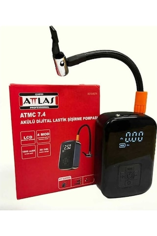 Attlas Atmc 7.4 Akülü Dijital Lastik Pompası