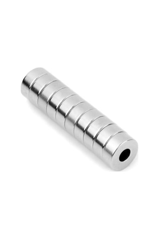 Delikli Neodyum Mıknatıs Yuvarlak D15X5X5 Mm - 10 Adet