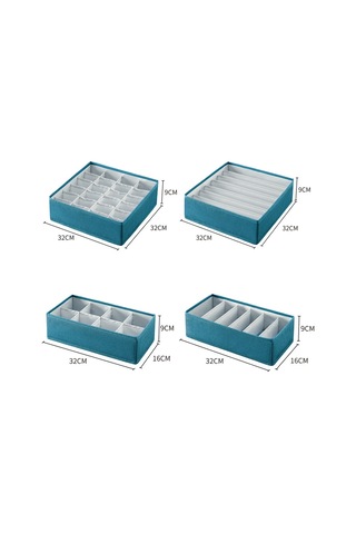 Sones Katlanabilir Çekmeceli Giysi Saklama Kutusu, Özellikler: 6 Izgara Yeşil Diğer