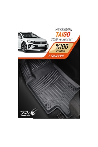 Siyah Volkswagen Taigo 2020- Sonrası 4d Havuzlu Paspas Takımı