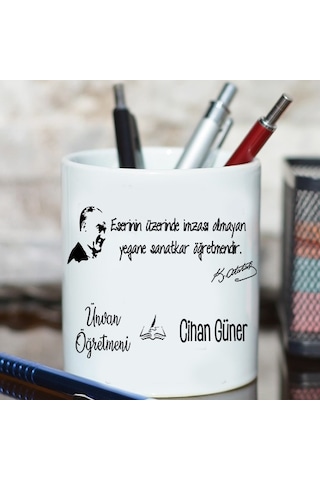Öğretmene Hediye Isimli Atatürk Temalı Kalemlik