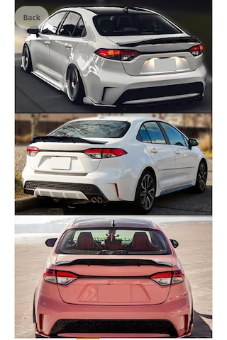 Toyota Corolla 2019 Jdm Bagaj Üstü Spoiler Parlak Siyah