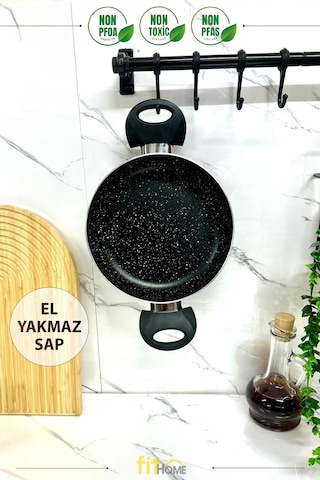 Granit Sahan Yanmaz Yapışmaz El Yakmayan Sap 22 Cm