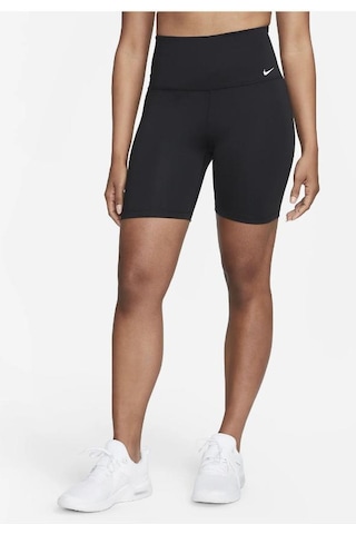 Dri-fıt One Yüksek Belli 18 Cm Kadın Bisiklet Şortu, Kadın Siyah Şort Tayt Siyah