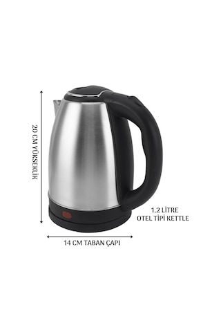 Crown CRW-7105 1.2L Otel Tipi Kettle