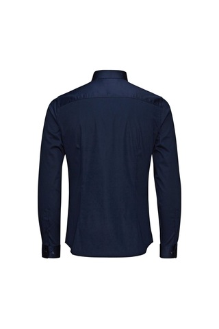 Jack & Jones Erkek Parma Premium Uzun Kollu Lacivert Gömlek-12097662 Lacivert