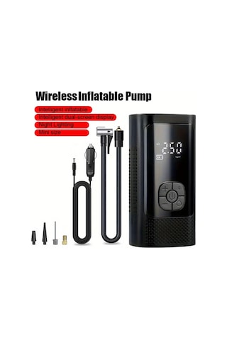 Willowhaven Jkuoo Elektrikli Mini Pompa 150psı Dijital Lcd Ekran Şişirme Aracı Siyah