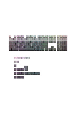 Contourline - Gradient Keycaps 130 Tuş İki Renkli Tam Set Çatlak Işıklı Tuş Takımı