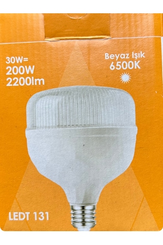 10 Adet Osaka 30w 200w 6500k Beyaz Işık E27 Duylu Kalın Duy Torch Led Ampul Yeni Model