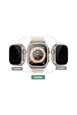 Ultra 2 49 Mm İle Uyumlu Hayalet Ekran Koruyucu 2 Adet Anti-spy Gizlilik Önleyici