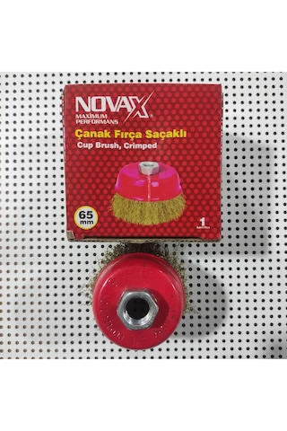Novax Çanaklı Fırça Saçaklı Daire Fırça Çanak Tip 65 Mm 1 Adet