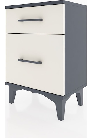 Arges Komodin 2 Çekmeceli 44x30x64 Antrasit-aytaşı Antrasit