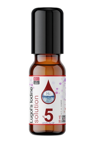 Dolar Kimya Lugol İyot Çözeltisi %5 50 Ml Roll-on Şişe Lügol Pharma Grade Lugols Iodine