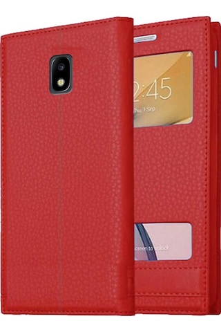 Samsung Galaxy J3 Pro Uyumlu Pencereli Kapaklı Magnum Kılıf
