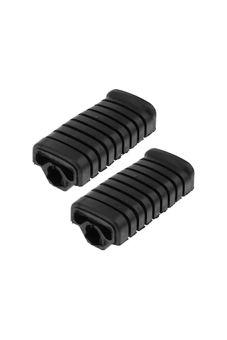 2 Parça Motosiklet Ayak Peg Kauçuk Kaymaz Ayak Dayama Yeri - Siyah